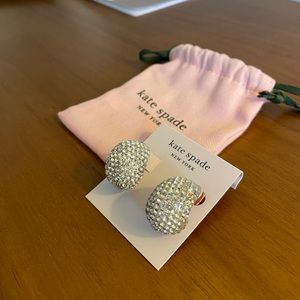NEW kate spade adore-ables hoop earrings silver